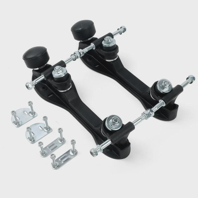 Black tremors + black cylinder rubber brakes #5# (for 39-40 yards shoes)